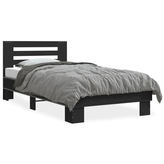 Bed Frame without Mattress Black 75x190 cm Small Single Bed Frame without Mattress Black 75x190 cm Small Single