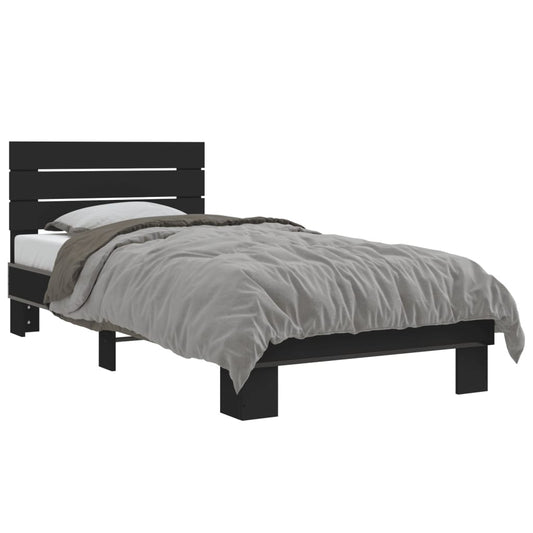 Bed Frame without Mattress Black 90x200 cm Bed Frame without Mattress Black 90x200 cm