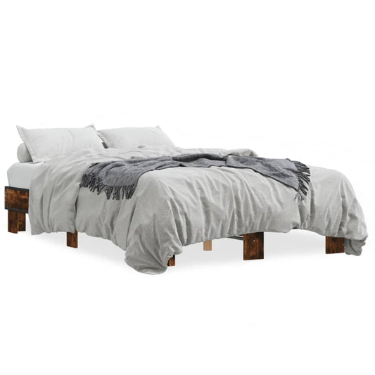 Bed Frame without Mattress Smoked Oak 120x200 cm Bed Frame without Mattress Smoked Oak 120x200 cm