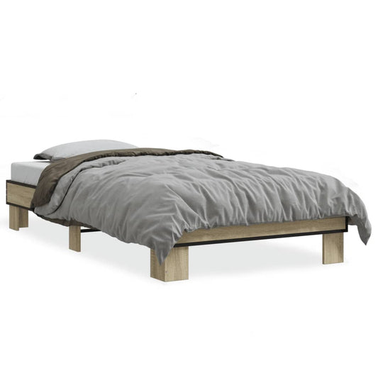 Bed Frame without Mattress Sonoma Oak 75x190 cm Small Single Bed Frame without Mattress Sonoma Oak 75x190 cm Small Single