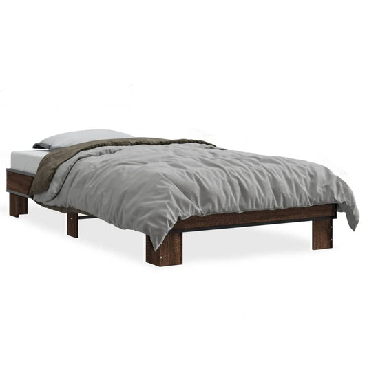 Bed Frame without Mattress Brown Oak 90x190 cm Single Bed Frame without Mattress Brown Oak 90x190 cm Single