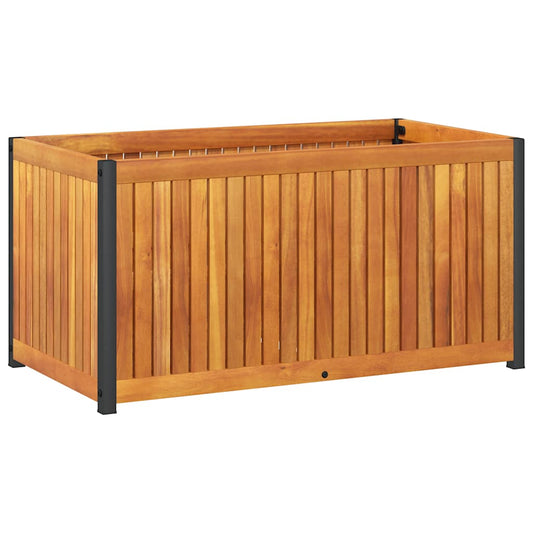 Garden Planter 85x45x44 cm Solid Wood Acacia and Steel Garden Planter 85x45x44 cm Solid Wood Acacia and Steel
