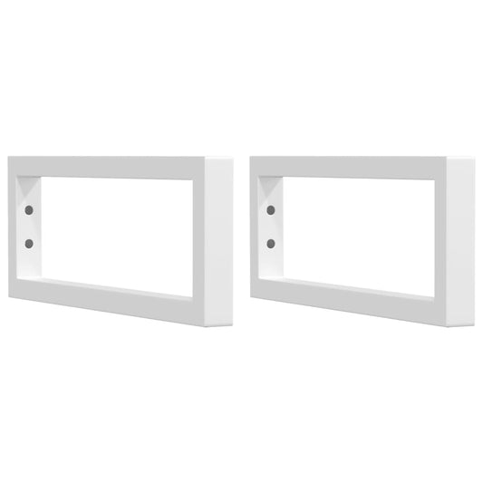 Shelf Brackets for Washbasin 2 pcs White Rectangular Steel Shelf Brackets for Washbasin 2 pcs White Rectangular Steel