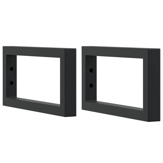 Shelf Brackets for Washbasin 2 pcs Black Rectangular Steel Shelf Brackets for Washbasin 2 pcs Black Rectangular Steel
