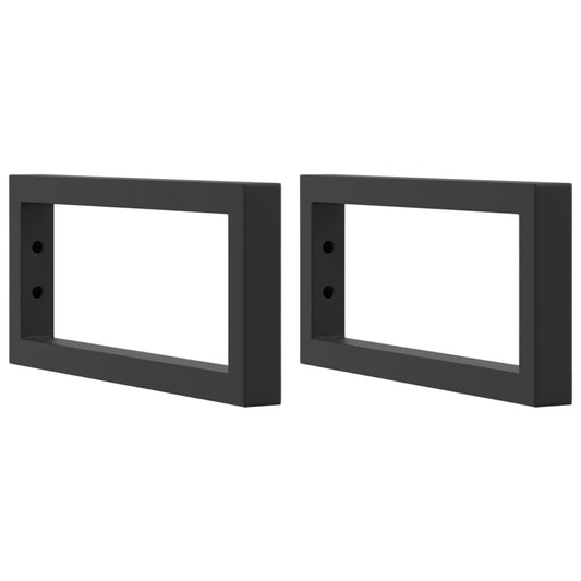 Shelf Brackets for Washbasin 2 pcs Black Rectangular Steel Shelf Brackets for Washbasin 2 pcs Black Rectangular Steel