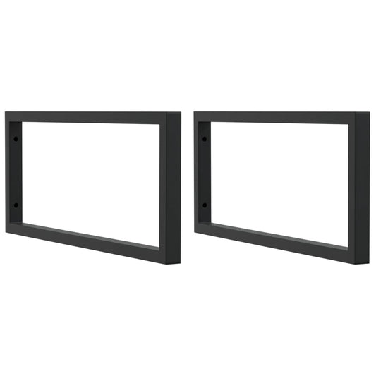 Shelf Brackets for Washbasin 2 pcs Black Rectangular Steel Shelf Brackets for Washbasin 2 pcs Black Rectangular Steel