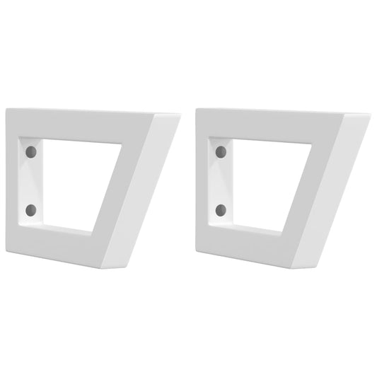 Shelf Brackets for Washbasin 2 pcs White Trapezium Steel Shelf Brackets for Washbasin 2 pcs White Trapezium Steel