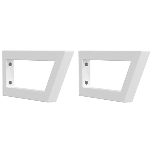 Shelf Brackets for Washbasin 2 pcs White Trapezium Steel Shelf Brackets for Washbasin 2 pcs White Trapezium Steel