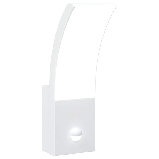 Outdoor LED Wall Light with Sensor White Die-cast Aluminium Outdoor LED Wall Light with Sensor White Die-cast Aluminium