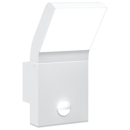 Outdoor LED Wall Light with Sensor White Die-cast Aluminium Outdoor LED Wall Light with Sensor White Die-cast Aluminium