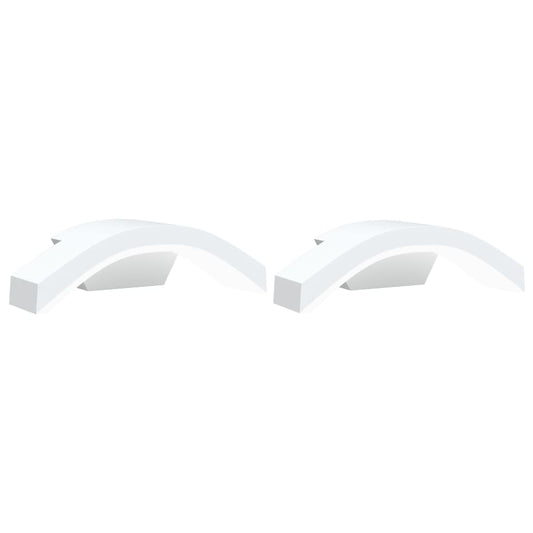 Outdoor LED Wall Lights 2pcs White Die-cast Aluminium Outdoor LED Wall Lights 2pcs White Die-cast Aluminium