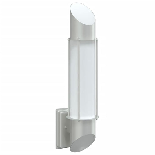 Outdoor Wall Light Silver Stainless Steel Outdoor Wall Light Silver Stainless Steel