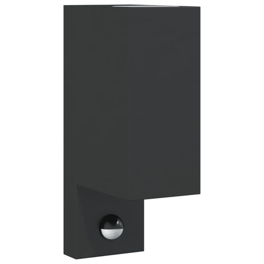 Outdoor Wall Light with Sensor Black Die-cast Aluminium Outdoor Wall Light with Sensor Black Die-cast Aluminium