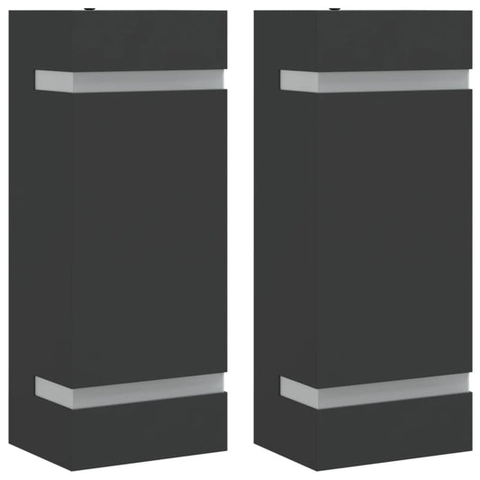 Outdoor Wall Lights 2pcs Black Stainless Steel Outdoor Wall Lights 2pcs Black Stainless Steel
