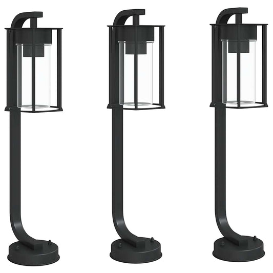 Outdoor Floor Lamps 3pcs Black 60 cm Stainless Steel Outdoor Floor Lamps 3pcs Black 60 cm Stainless Steel