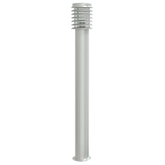 Outdoor Floor Lamp Silver 110cm Stainless Steel Outdoor Floor Lamp Silver 110cm Stainless Steel