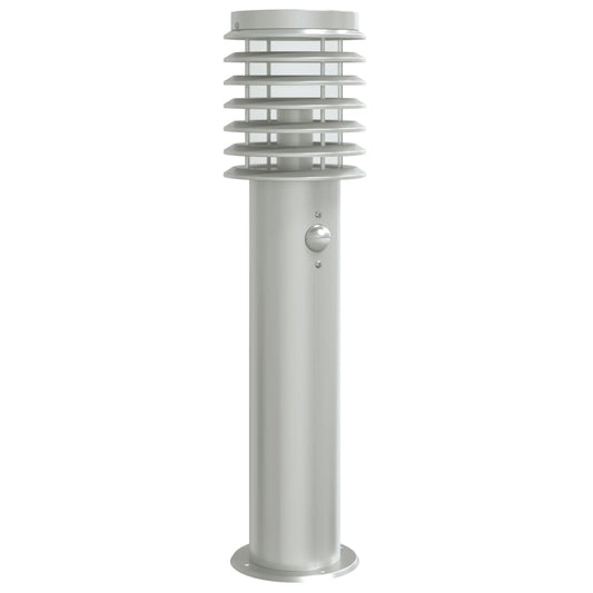 Outdoor Floor Lamp with Sensor Silver 60 cm Stainless Steel Outdoor Floor Lamp with Sensor Silver 60 cm Stainless Steel