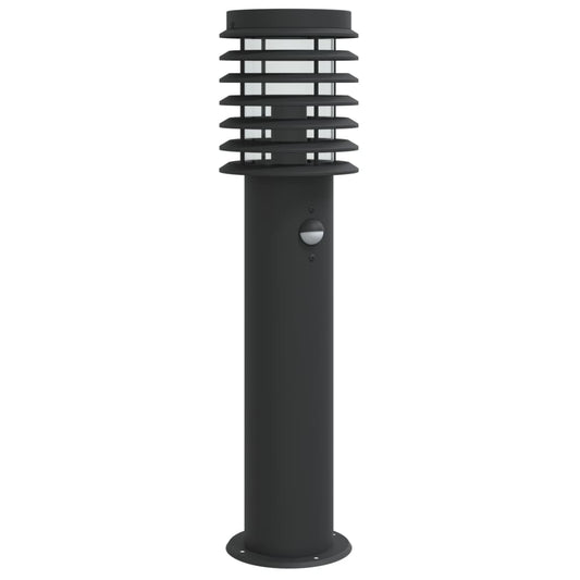 Outdoor Floor Lamp with Sensor Black 60 cm Stainless Steel Outdoor Floor Lamp with Sensor Black 60 cm Stainless Steel