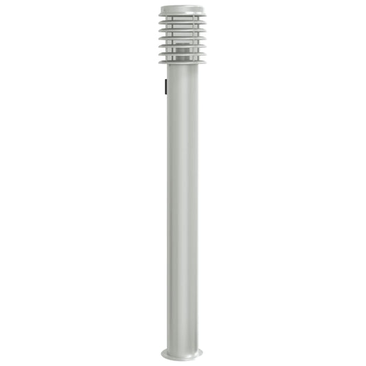 Outdoor Floor Lamp with Outlet Silver 110cm Stainless Steel Outdoor Floor Lamp with Outlet Silver 110cm Stainless Steel