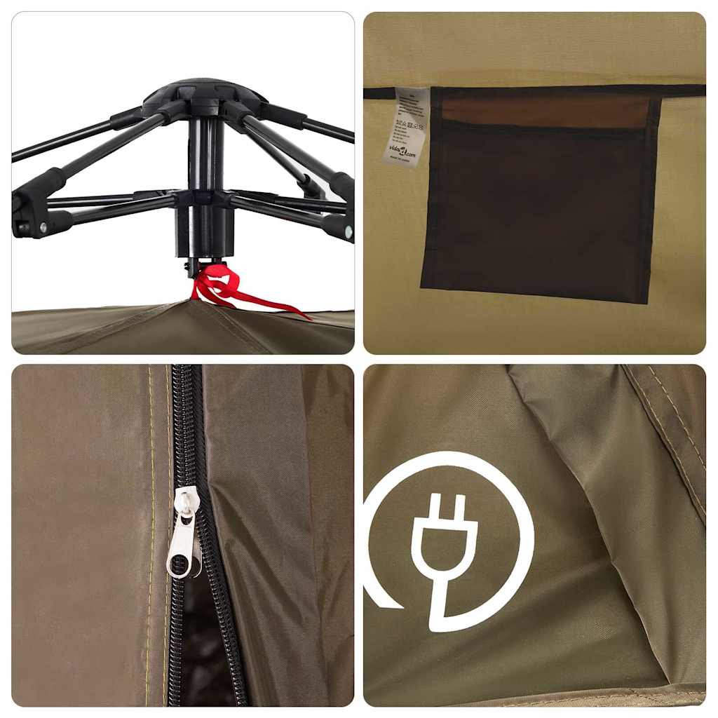 Fishing Tent 4-Person Olive Green Quick Release