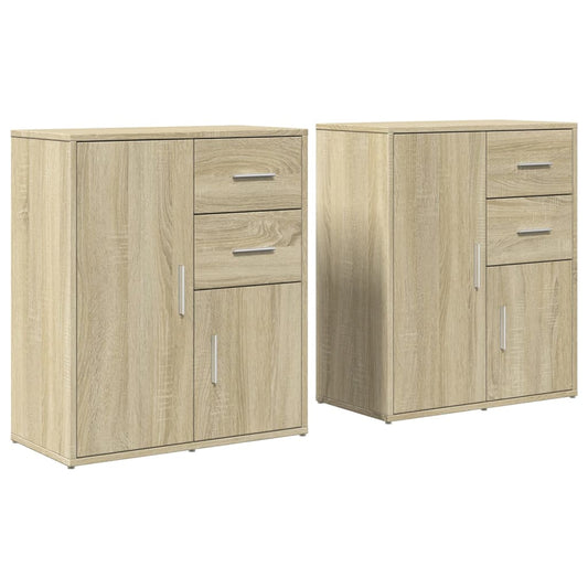 Sideboards 2 pcs Sonoma Oak 60x31x70 cm Engineered Wood Sideboards 2 pcs Sonoma Oak 60x31x70 cm Engineered Wood