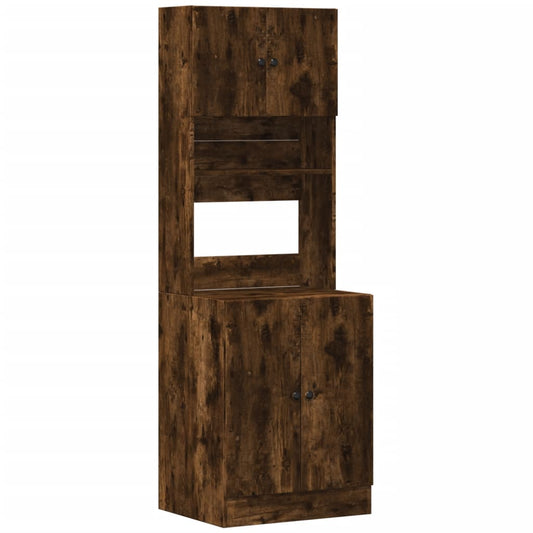 Kitchen Cabinet Smoked Oak 60x50x180 cm Engineered Wood Kitchen Cabinet Smoked Oak 60x50x180 cm Engineered Wood