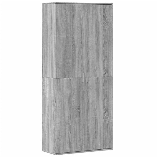 Highboard Grey Sonoma 80x35x180 cm Engineered Wood Highboard Grey Sonoma 80x35x180 cm Engineered Wood