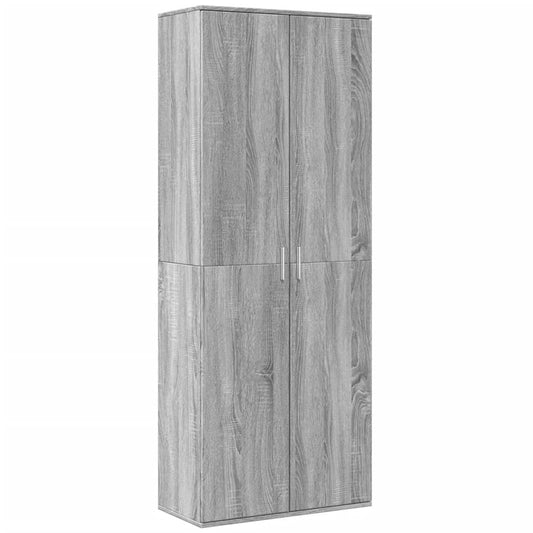Highboard Grey Sonoma 70x35x180 cm Engineered Wood Highboard Grey Sonoma 70x35x180 cm Engineered Wood