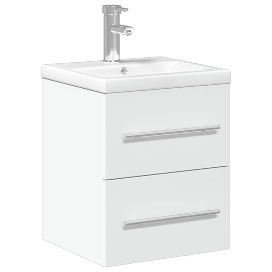 Bathroom Sink Cabinet with Built-in Basin White Bathroom Sink Cabinet with Built-in Basin White