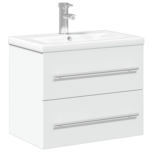 Bathroom Sink Cabinet with Built-in Basin White Bathroom Sink Cabinet with Built-in Basin White