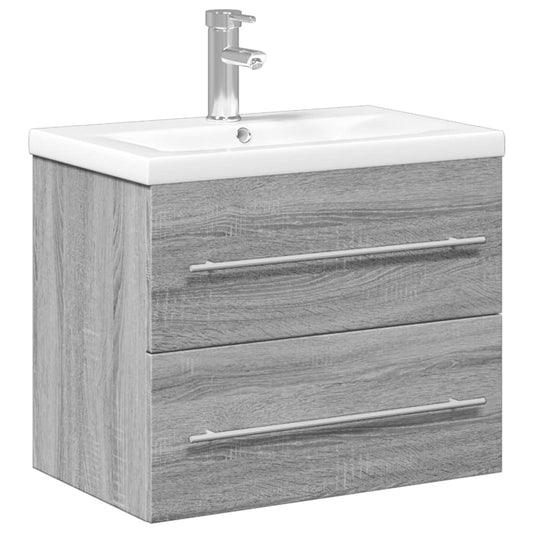 Bathroom Sink Cabinet | Grey Sonoma, White | Engineered wood, Ceramic Bathroom Sink Cabinet | Grey Sonoma, White | Engineered wood, Ceramic