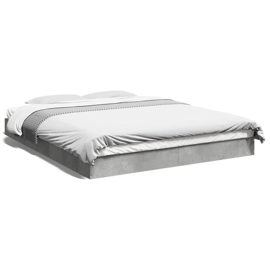 Bed Frame without Mattress Concrete Grey 160x200 cm Bed Frame without Mattress Concrete Grey 160x200 cm