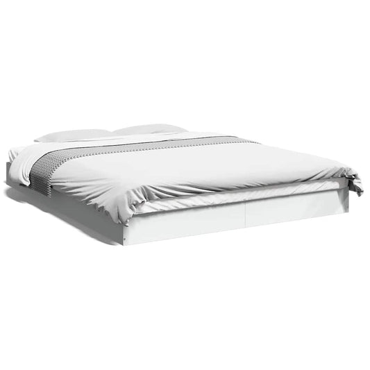 Bed Frame without Mattress White 150x200 cm Engineered Wood Bed Frame without Mattress White 150x200 cm Engineered Wood