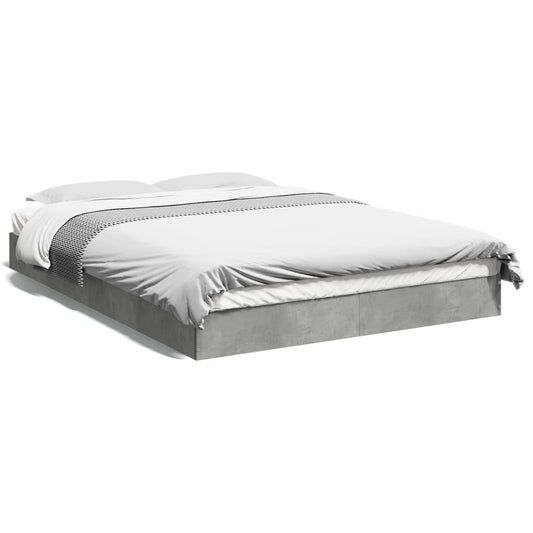 Bed Frame without Mattress Concrete Grey 140x200 cm Bed Frame without Mattress Concrete Grey 140x200 cm