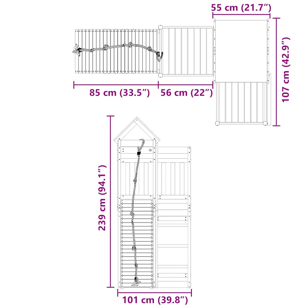 Outdoor Playset Impregnated Wood Pine
