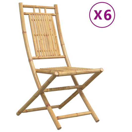 Folding Garden Chairs 6 pcs 46x66x99 cm Bamboo Folding Garden Chairs 6 pcs 46x66x99 cm Bamboo