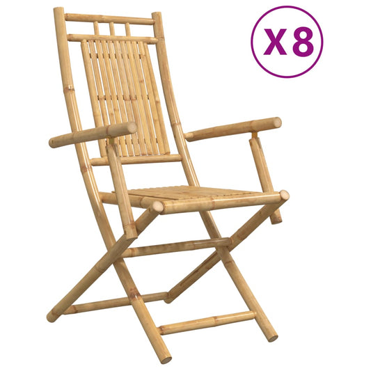 Folding Garden Chairs 8 pcs 53x66x99 cm Bamboo Folding Garden Chairs 8 pcs 53x66x99 cm Bamboo