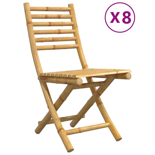 Folding Garden Chairs 8 pcs 43x54x88 cm Bamboo Folding Garden Chairs 8 pcs 43x54x88 cm Bamboo