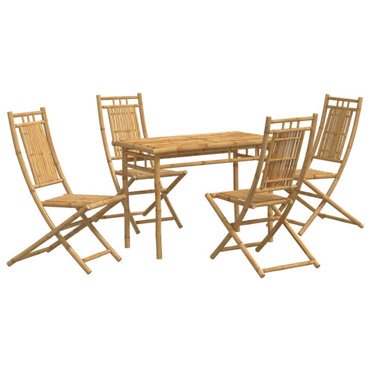 5 Piece Garden Dining Set Bamboo 5 Piece Garden Dining Set Bamboo