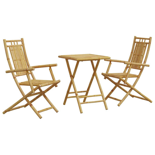 Bistro Set | Natural Bamboo | Bamboo | Medium | Foldable | Bistro Set Bistro Set | Natural Bamboo | Bamboo | Medium | Foldable | Bistro Set