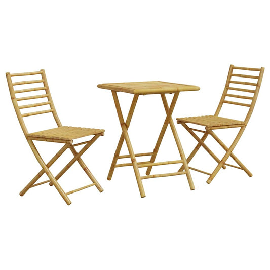 Bistro Set | Natural Bamboo | Bamboo | Medium | Foldable | Bistro Set Bistro Set | Natural Bamboo | Bamboo | Medium | Foldable | Bistro Set