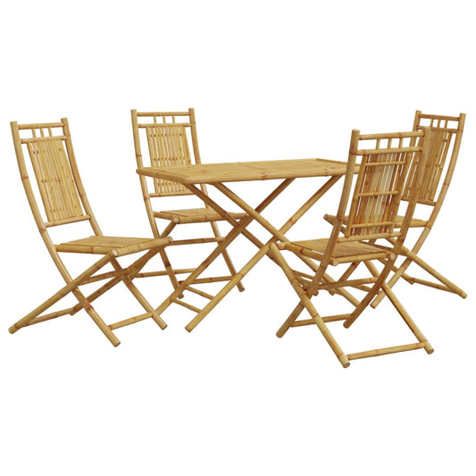 5 Piece Garden Dining Set Bamboo 5 Piece Garden Dining Set Bamboo