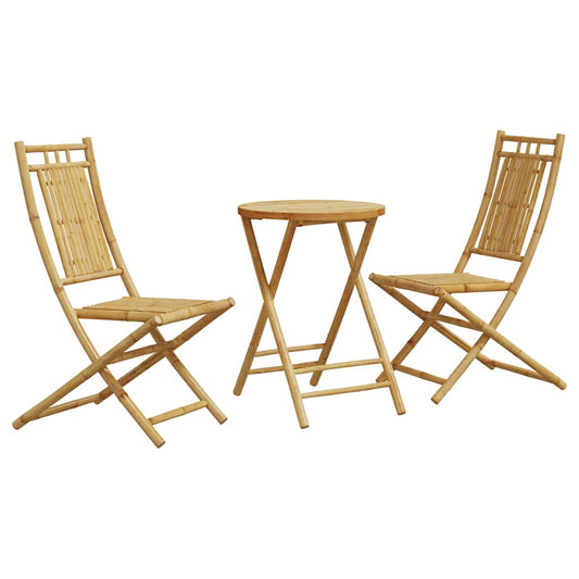 Bistro Set | Natural Bamboo | Bamboo | Medium | Foldable | Bistro Set Bistro Set | Natural Bamboo | Bamboo | Medium | Foldable | Bistro Set