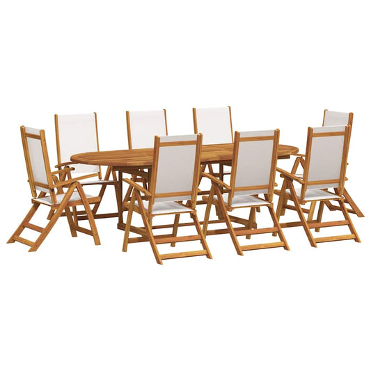 7 Piece Garden Dining Set Solid Wood Acacia and Textilene 7 Piece Garden Dining Set Solid Wood Acacia and Textilene