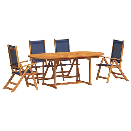 5 Piece Garden Dining Set Solid Wood Acacia and Textilene 5 Piece Garden Dining Set Solid Wood Acacia and Textilene