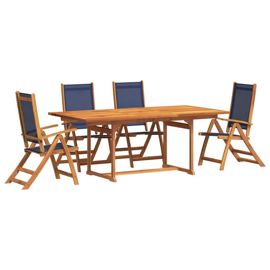 5 Piece Garden Dining Set Solid Wood Acacia and Textilene 5 Piece Garden Dining Set Solid Wood Acacia and Textilene