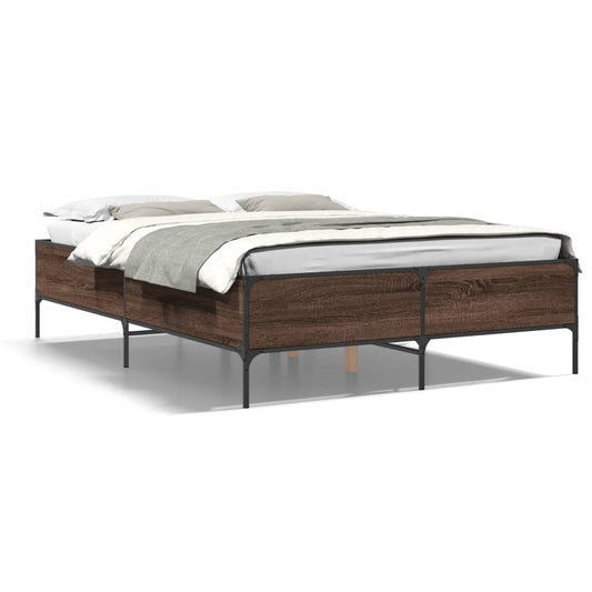 Bed Frame without Mattress Brown Oak 120x200 cm Bed Frame without Mattress Brown Oak 120x200 cm