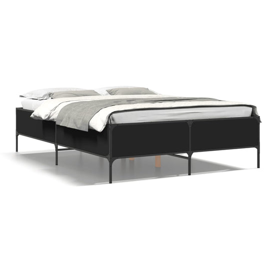 Bed Frame without Mattress Black 140x190 cm Bed Frame without Mattress Black 140x190 cm