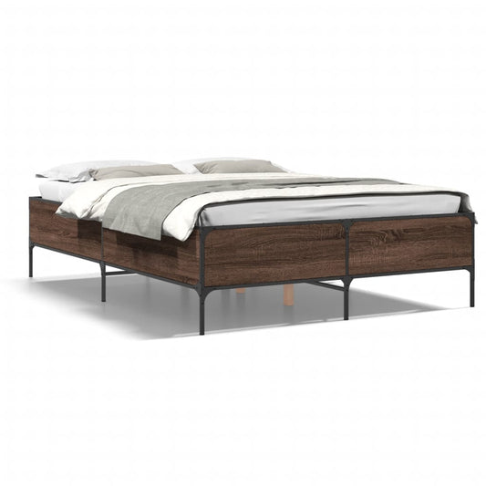 Bed Frame without Mattress Brown Oak 120x190 cm Small Double Bed Frame without Mattress Brown Oak 120x190 cm Small Double