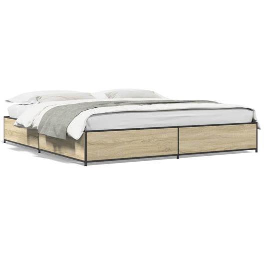 Bed Frame without Mattress Sonoma Oak 200x200 cm Bed Frame without Mattress Sonoma Oak 200x200 cm
